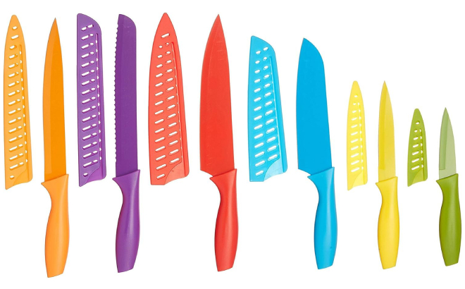 Amazon Basics 12 Piece Kitchen Knife Set