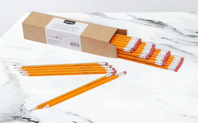 Amazon Basics Woodcased Pencils on the Table