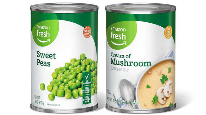 Amazon Fresh Canned Sweet Peas and Mushrooms