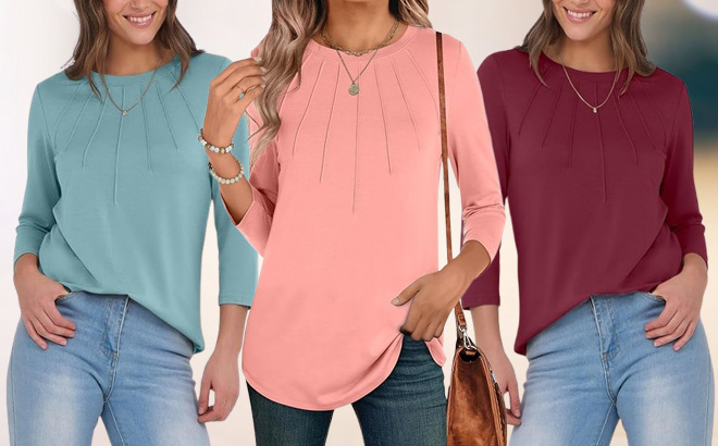 Anrabess Womens Tunic Shirt in Three Colors