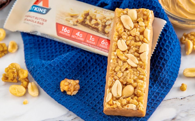 Atkins Peanut Butter Granola Protein Meal Bar High Fiber 16g Protein