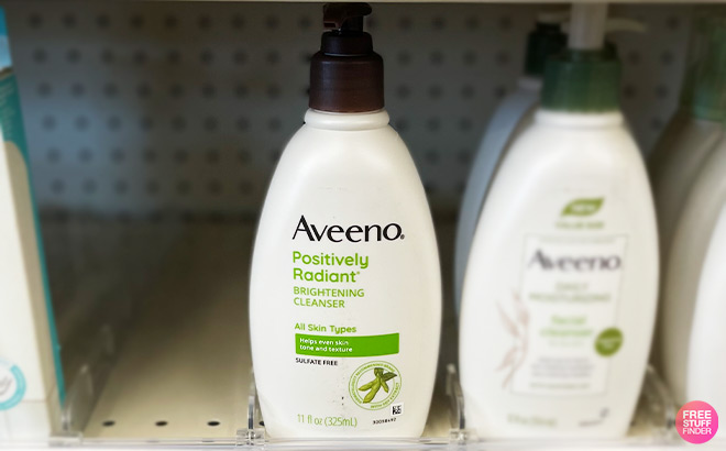 Aveeno Positively Radiant Brightening Facial Cleanser on the Shelf