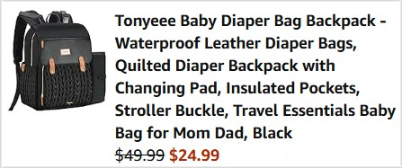 Baby Diaper Backpack Checkout