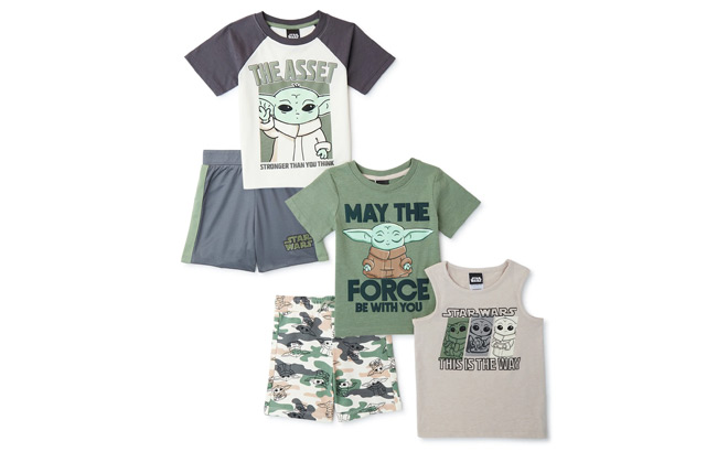 Baby Yoda Toddler Boy 5 Piece Outfit Set