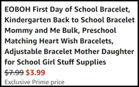 Back to School Mommy and Me Bracelet