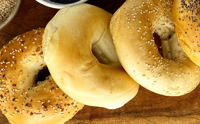 Bagels on a Cutting Board