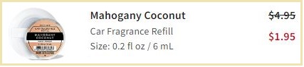 Bath Body Works Mahogany Coconut Car Fragrance Refill Checkout Page