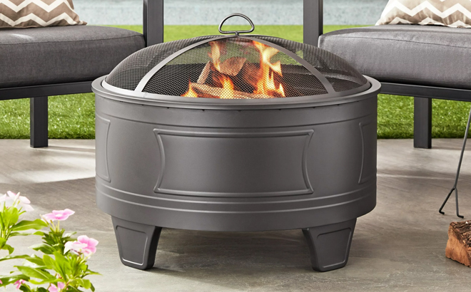 Better Homes & Gardens 26-Inch Damon Wood Burning Steel Fire Pit