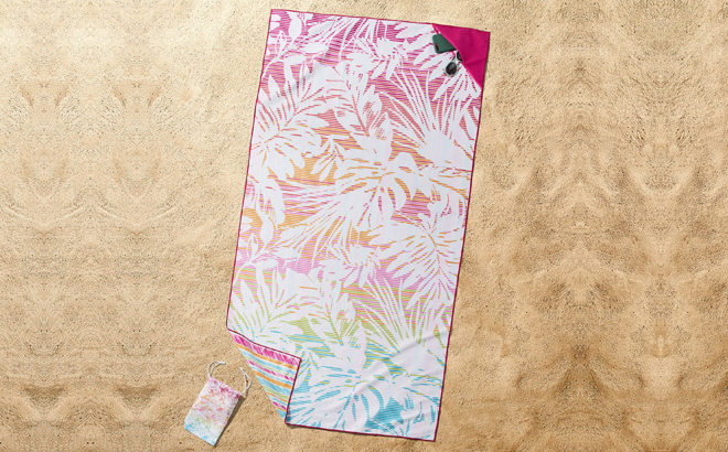 Better Homes & Gardens Oversized Polyester Quick Dry Sand Friendly Beach Towel