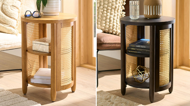 Better Homes Gardens Springwood Caning Side Table