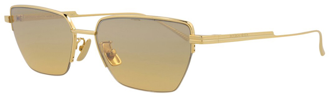 Bottega Veneta Unisex Sunglasses in Gold