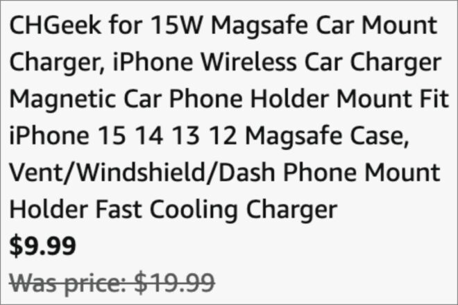 CHGeek MagSafe Car Mount Charger checkout page