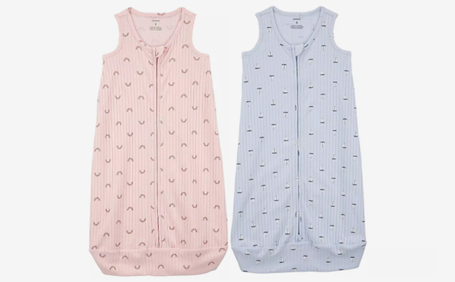 Carters Blanket Sleep Bags in Pink and Blue Colors