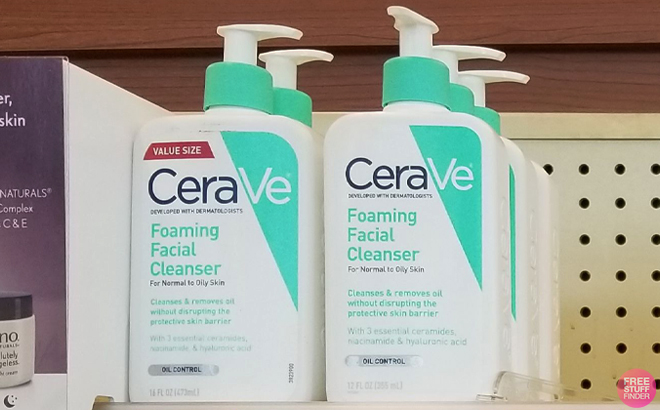 CeraVe Foaming Facial Cleanser 16 oz on a Shelf