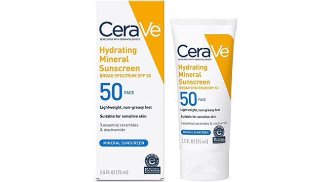 CeraVe Hydrating 100 Mineral SPF 50 Sunscreen