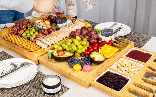 Charcuterie Board Set on a Kitchen Table