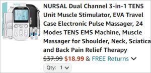 Checkout page of 3 in 1 Muscle Stimulator