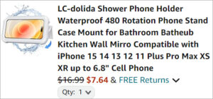 Checkout page of LC dolida Waterproof Phone Holder