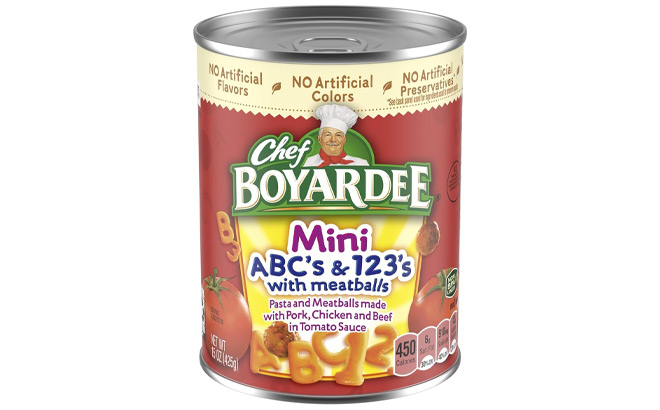 Chef Boyardee Mini Bites ABCs 123s with Meatballs