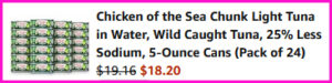 Chicken of the Sea Tuna Checkout Screen