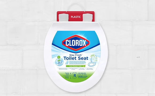 Clorox Round Scented Plastic Toilet Seat with Easy off Hinges