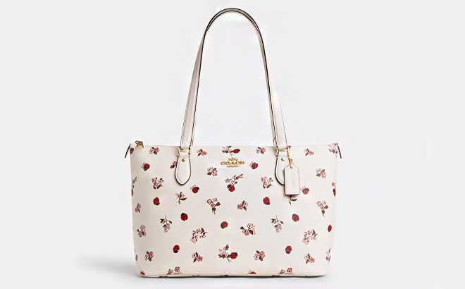 Coach Outlet Gallery Tote Bag With Ladybug Floral Print