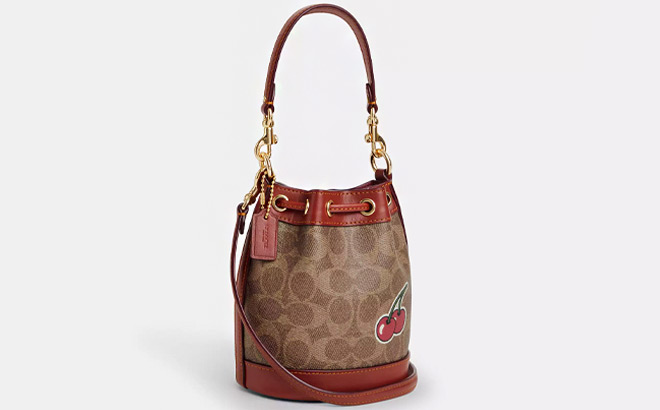 Coach Outlet Mini Bucket Bag In Signature Canvas