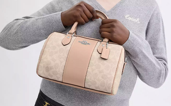 Coach Rowan Satchel Bag In Signature Canvas