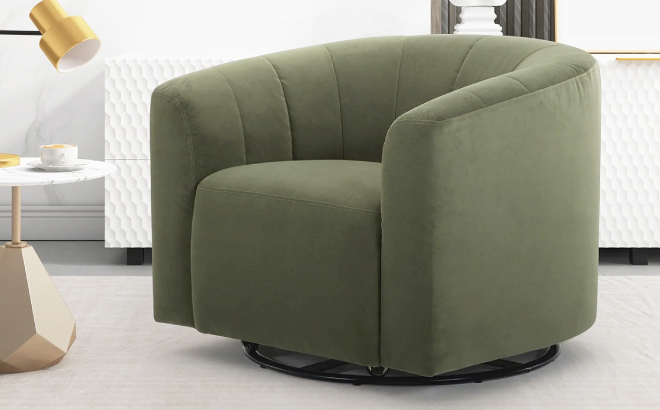 Cole Rye Curved Swivel Chair