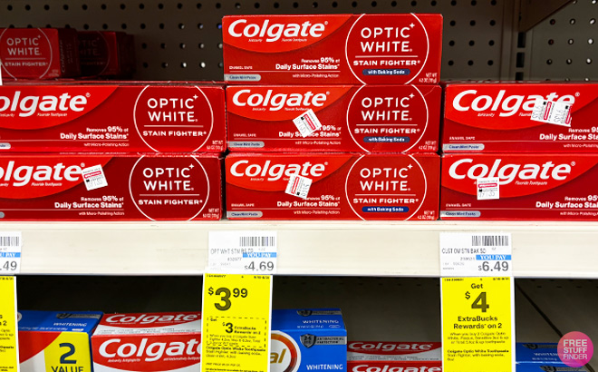 Colgate Toothpaste on Store Shelf