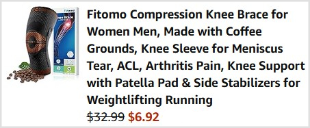 Compression Knee Brace Checkout