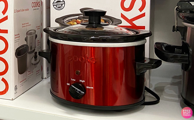 Cooks 1 5 Quart Slow Cooker in Red Color