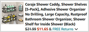 Coraje Shower Organizer 5 Pack Screenshot