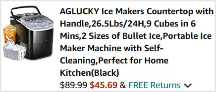 Countertop Ice Maker Checkout