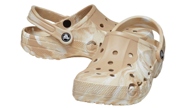 Crocs Baya Marbled Clogs in Chai