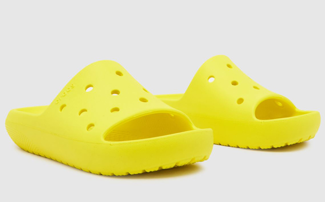 Crocs Classic Slide Sandal Kids Bright Yellow