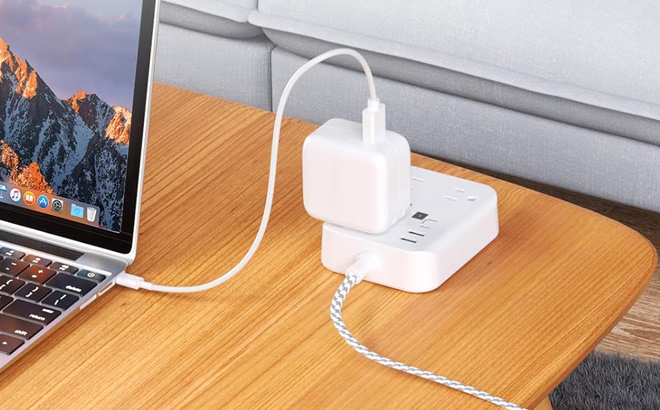 Cruise Ship Essentials Flat Extension Cord with Multiple Outlets