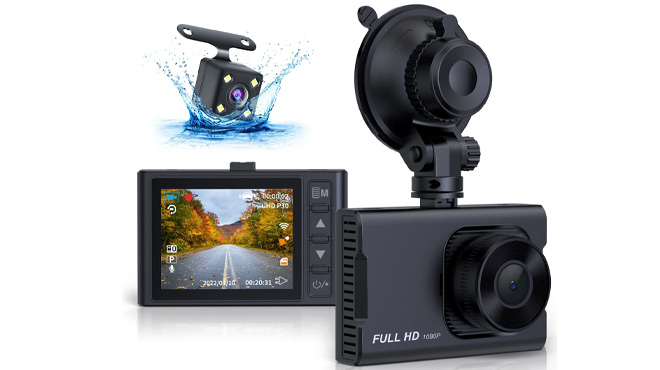 Dash Cam Front and Rear with Night Vision