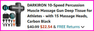 Deep Tissue Massage Gun Checkout Screen