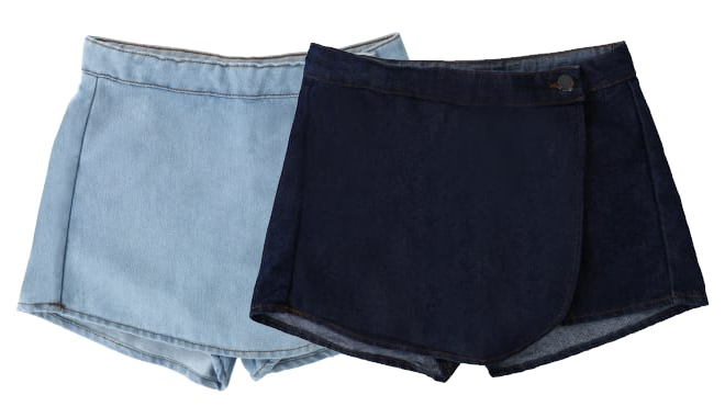 Denim Skorts