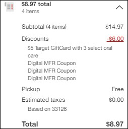 Dental Products Order Summary