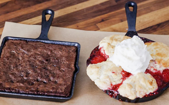 Dessert Baked in Sedona Kitchen Cast Iron Mini Skillet and Griddle