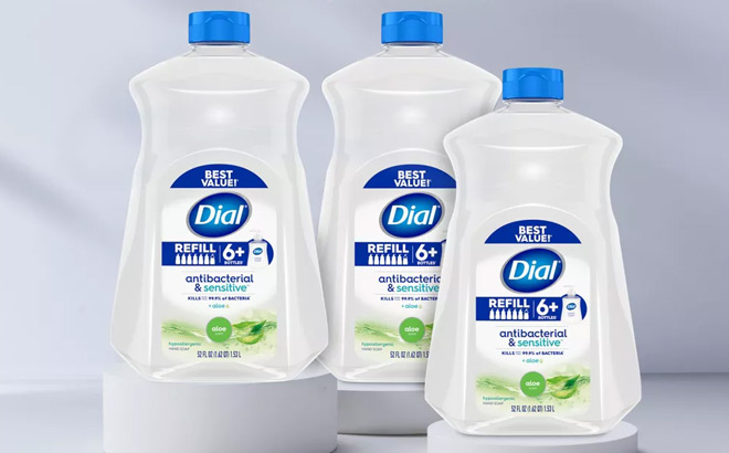 Dial Sensitive Aloe Hand Soap Gel Refills