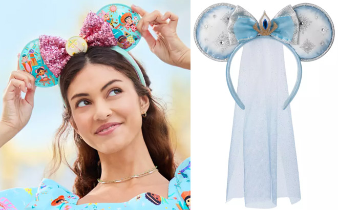 Disney Its a Small World Ear Headband and Frozen Elsa Ear Headband