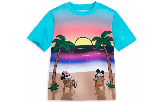 Disney Mickey and Minnie Mouse Kids Summer Beach T Shirt