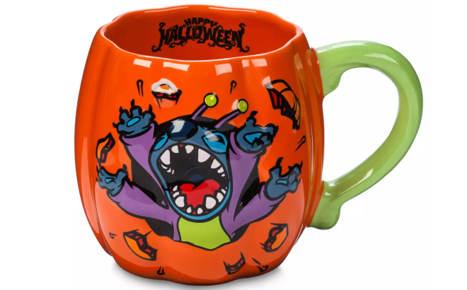 Disney Stitch Pumpkin Halloween Mug