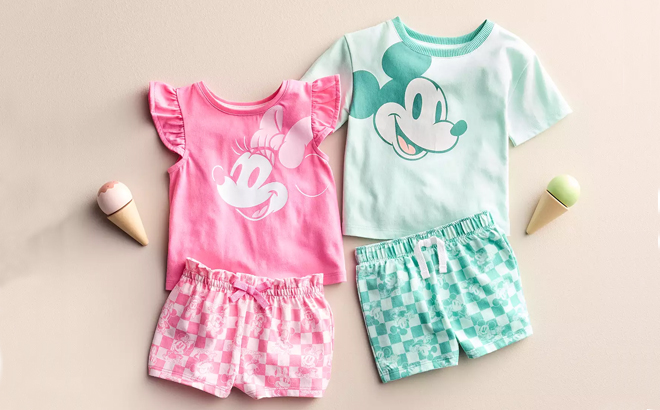 Disneys Mickey and Minnie Mouse Tee Sets