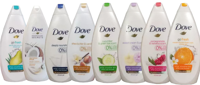 Dove Body Wash Shower Gel 6 Pack