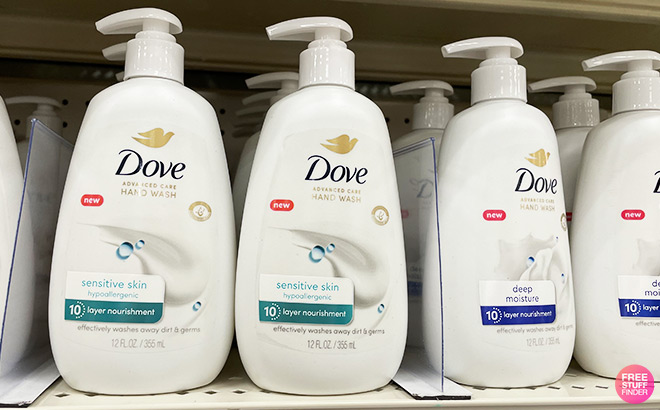 Dove Hand Washes on Shelf