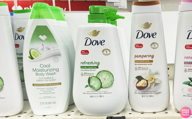 Dove Refreshing Cucumber and Green Tea Body Wash Pump 1